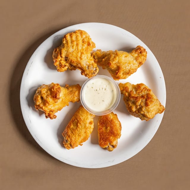 Baked Wings 6 Pieces.